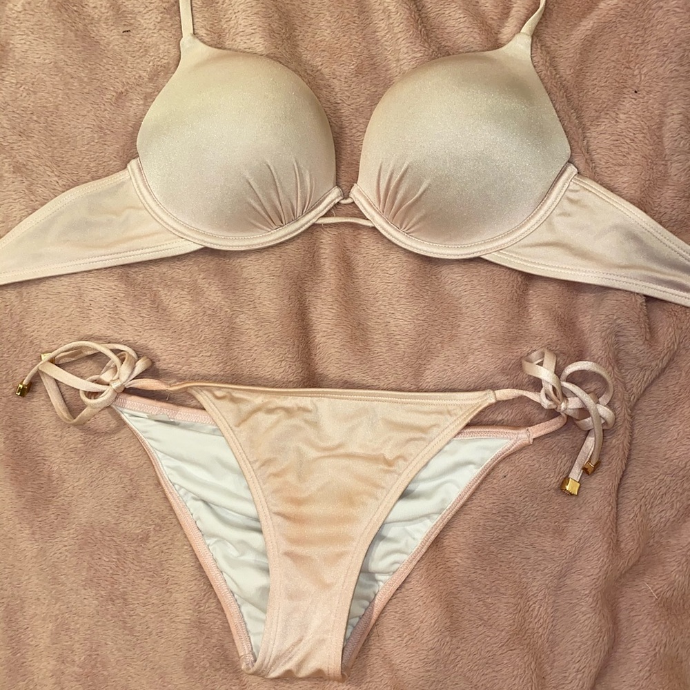 VS LIGHT PINK PUSH-UP BIKINI